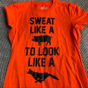 Adidas bright orange tee